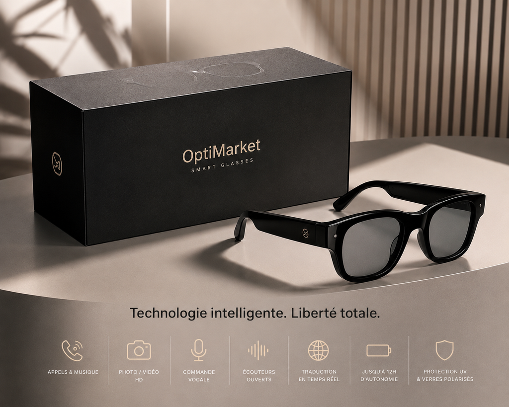 Vision AI Pro™ – Lunettes Intelligentes avec Traduction Instantanée